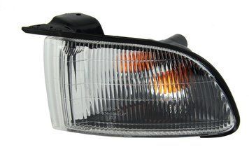 Указатель поворота Mitsubishi Galant 1997-2003, левый, белый (Eur) + лампа, Depo, 214-1549L-AE-C