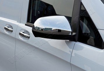 Накладки хромированные на зеркала (2шт, Abs-хром) Mercedes-Benz Vito W447 2014-, OmsaLine, 4733112