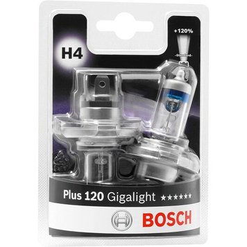 Автолампа H4 Gigalight+120% 12V 60/55W P43t (кт 2шт)