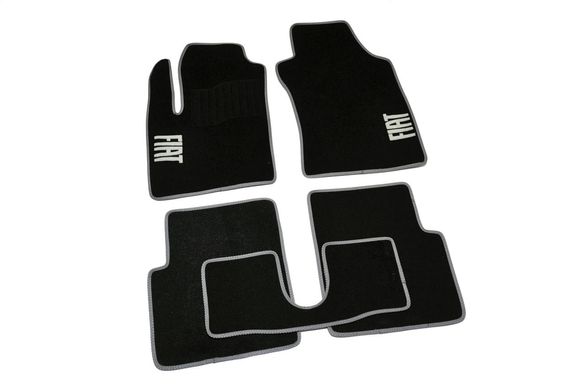 Ворсові килимки Fiat 500 (2008-) /чорні, сіра окантовка BLCCR1134 AVTM