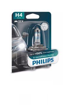 Автолампа H4 X-tremeVision Pro+150 %12V 60/55W P43t-38 (блистер 1шт)