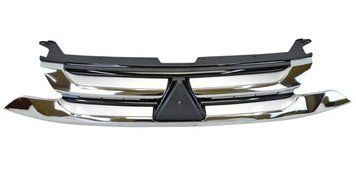 Решетка радиатора Mitsubishi Outlander 3 2015-2018, кроме XL, черная/хромированная, AVTM, 184827990