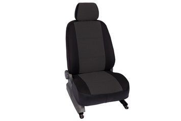 Чохли на сидіння Peugeot Partner Tepee 2008-, жаккард, темно-сірі Seintex 88517