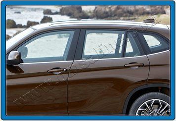Накладки хромированные на стекла (нижние) (6шт) BMW X1 e84 2009-2015, Carmos, 6455698