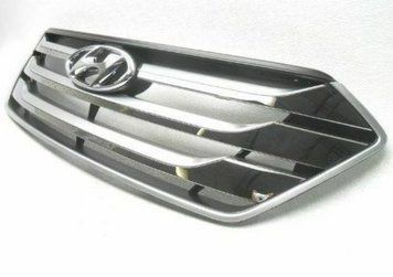 Решетка радиатора Hyundai Santa Fe 3 2012-2016, хромированная/черная, AVTM, 183237991