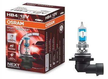 Автолампа HB4 Night Breaker Laser+150% 12V 51W P22D (1шт)