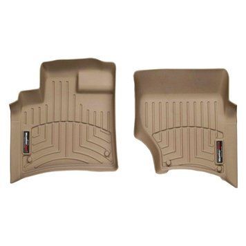 Килимки у салон Audi Q7 2005-, з бортом, передні, бежеві, Weathertech 451511