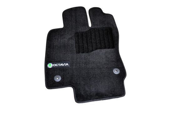 Коврики в салон (ворсовые) Skoda Octavia A7 2012-, Premium, черные, AVTM BLCLX1563