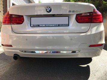 Накладка хромированная на кромку заднего бампера (нерж) BMW 3 F30/31/34 2012-2019, Carmos, 64496225