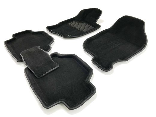 3D килимки в салон Mitsubishi Pajero Sport 2008-2015 ворсові чорні 5шт 83738 Seintex