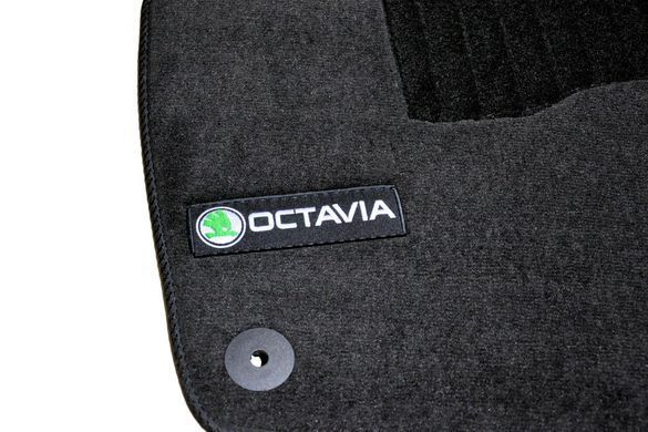 Коврики в салон (ворсовые) Skoda Octavia A5 2004-2012, Premium, черные, AVTM BLCLX1561