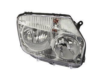 Фара передня Dacia Duster/Renault Duster 2010-2013, права H7/H1, електричне/механічне регулювання, хром рамка, Depo, 551-1186R-LDEM1
