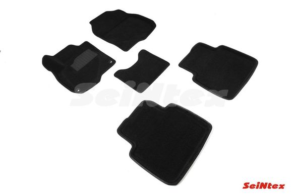 3D килимки в салон Honda CR-V 2016- ворсові чорні 5шт 89230 Seintex