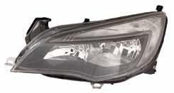 Фара передняя Opel Astra J 2012-2015, левая H7/H7/LED дневной свет, черная, электрическая регулировка, с моторчиком, Depo, 442-1161LMLEBM2