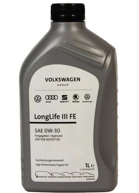 Моторное масло VAG LongLife III FE 0W-30 1л VAG GS55545M2