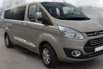 Накладки хромированные на зеркала (2шт, пластик) Ford Tourneo Custom 2012-, Carmos, 6450042