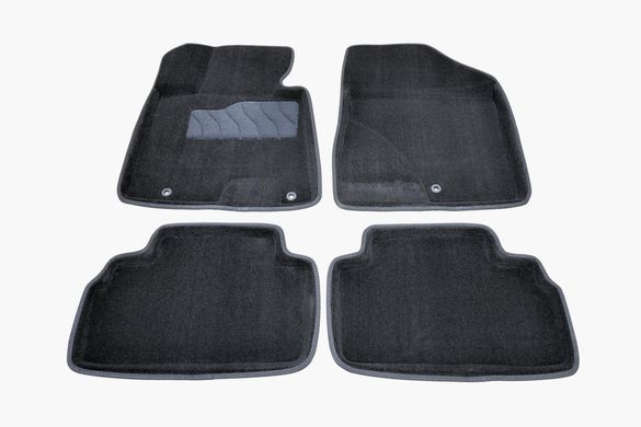 3D килимки в салон Hyundai i30/Kia Ceed 2012- ворсові чорні 5шт 83477 Seintex