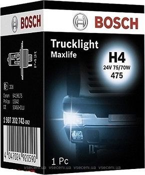 Автолампа H4 Trucklight Maxlife 24V 75/70W P43t (1шт)