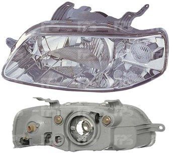 Фара передня Chevrolet Aveo (T200) 2002-2008 SD/HB ліва, механічне/електричне регулювання, без ламп (H4/W5W) Depo 235-1102L-LD-EM