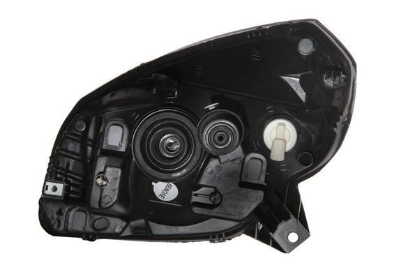 Фара передня Dacia Sandero/Renault Sandero 2008-2011, права H4, чорна рамка, електричне/механічне регулювання, Depo, 551-1170R-LDEM2