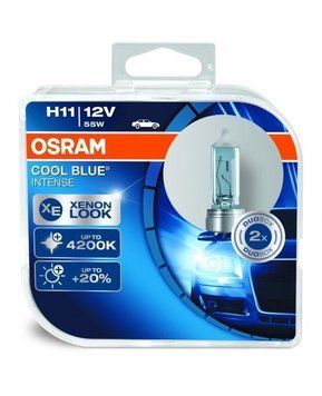 Автолампа H11 Cool Blue Intense+20% 12V 55W PGJ19-2 (блистер 2шт)