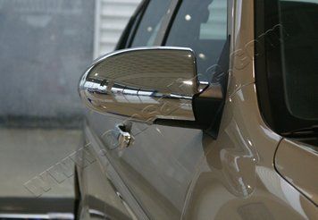 Накладки хромированные на зеркала (2шт, Abs-хром) Hyundai Accent SD 2005-2011, OmsaLine, 3203111