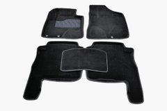 3D килимки в салон Hyundai Santa Fe 2010-2012 ворсові чорні 5шт 89338 Seintex