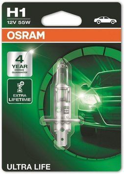 Автолампа H1 Ultra Life 12V 55W P14,5s (блистер 1шт)