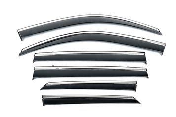Дефлектори вікон (з хром молдингом) Volkswagen Atlas Terramont 2016- 6шт Niken bvwtm1723ws
