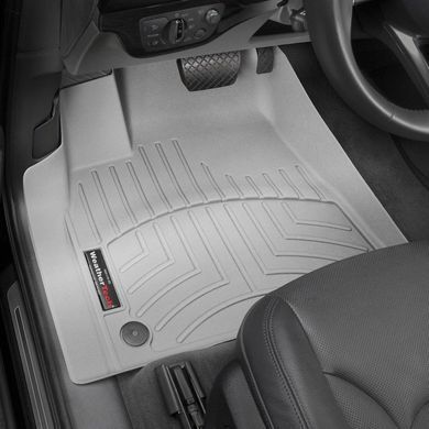 Килимки у салон Audi Q7 2016-/Q8 2018-, з бортом, передні, сірі, Weathertech 468871