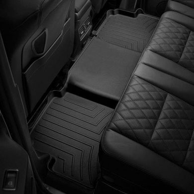 Килимки в салон Audi Q7 2016-/Q8 2018- з бортиком, задні, чорні, без кріплень 448875 Weathertech