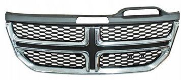 Решетка радиатора Dodge Journey 2011-2019 SE/SXT/Crossroad 2011-, черная/хромированная, AVTM, 182407991