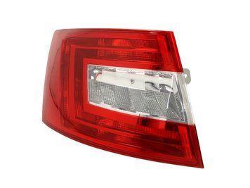 Фонарь задний Skoda Octavia A7 2013-, левый, Depo, 665-1928L-UE