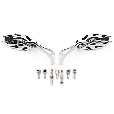 Мото дзеркала Flame Chrome для Harley Sportster XL/Dyna/Softail (кт 2шт)