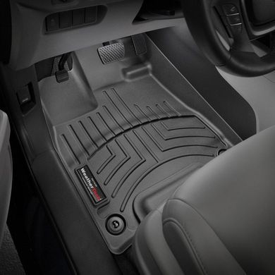 Коврики в салон Honda Pilot 2017-, с бортом, передние, черные, Weathertech 448391
