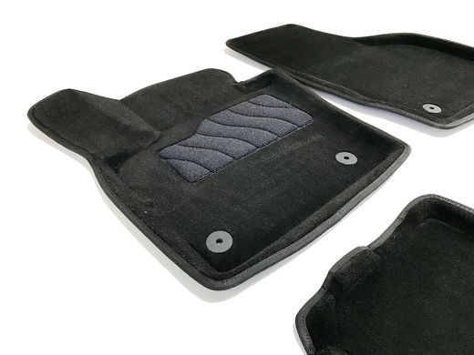 3D килимки в салон Audi Q3 2010- ворсові чорні 5шт 86288 Seintex
