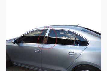 Накладки хромированные для дверных стоек Volkswagen Jetta 2011-2018, Carmos, 6444505