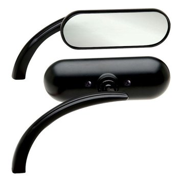 Мото дзеркала Mini Oval Black 35x115mm для Harley Sportster XL/Dyna/Softail (кт 2шт)