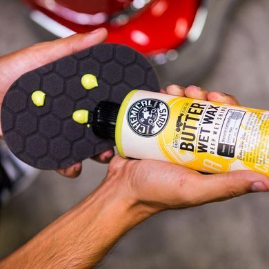 Аппликатор Chemical Guys пенополиуретановый для полировки 3 фаза Hex Logic Finishing Hand Pad (черный) Chemical Guys BUFX203