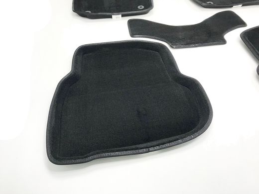 3D килимки в салон Volkswagen Polo Sedan 2010- ворсові чорні 5шт 83734 Seintex