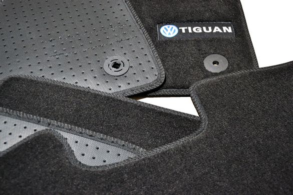 Ворсовые коврики Volkswagen Tiguan (2016-)/Черные, Premium BLCLX1729 AVTM