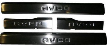 Накладки хромовані на дверні пороги (4шт) Chevrolet Aveo Sd 2006-2011, Carmos 6455467