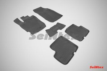 Килимки у салон Renault Duster 2015-2018, гумові, 5шт, Seintex, 86623