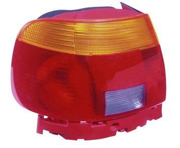 Фонарь задний Audi A4 1996-1999, левый, орнжево-красный, Depo, 441-1921L-UE