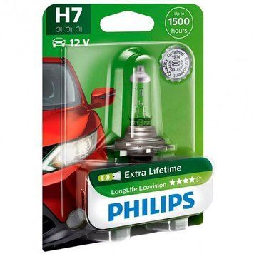 Автолампа H7 LongLife EcoVision 12V 55W PX26d (блистер 1шт)