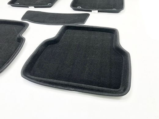 Килимки у салон (ворсові) Volkswagen Tiguan 2008-2016, чорні, 5шт, Seintex, 83712