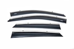 Дефлектори вікон Hyundai IX-35 2010-2015, кт 4шт (з хром молдингом) Niken 047HY180201
