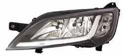 Фара передняя Peugeot Boxer 2014-, левая H7/H7, с указателем поворота, с моторчиком, черная, электрическая регулировка, Depo, 552-1145LMLDEM2
