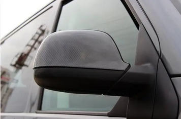 Накладки хромовані на дзеркала (2шт, карбон) Audi Q7 2006-2015 Volkswagen T5+/Amarok 2010-2015, OmsaLine 7535111C