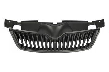 Решітка радіатора Skoda Fabia/Roomster 2010-2014, чорна, AVTM, 186412990